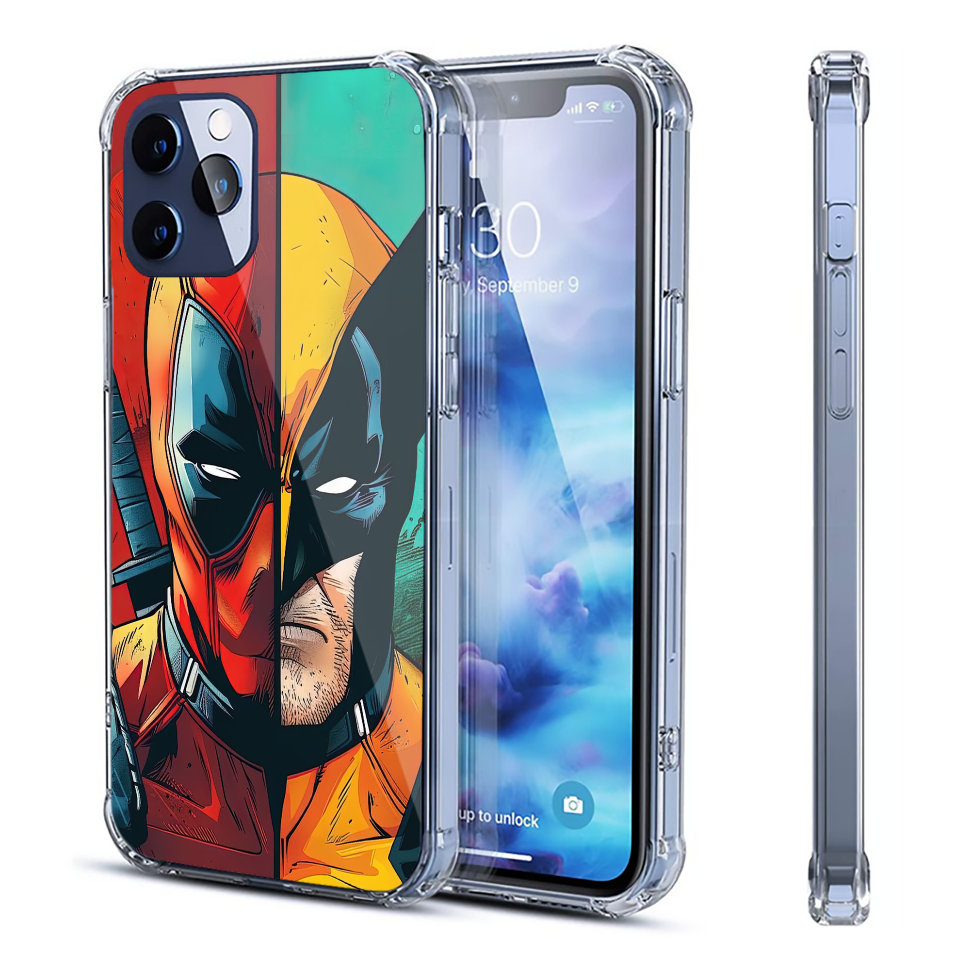 （画像用） Deadpool デッドプール 【iPhone 12シリーズ対応】透明スマホケース（クリアソフトケース）